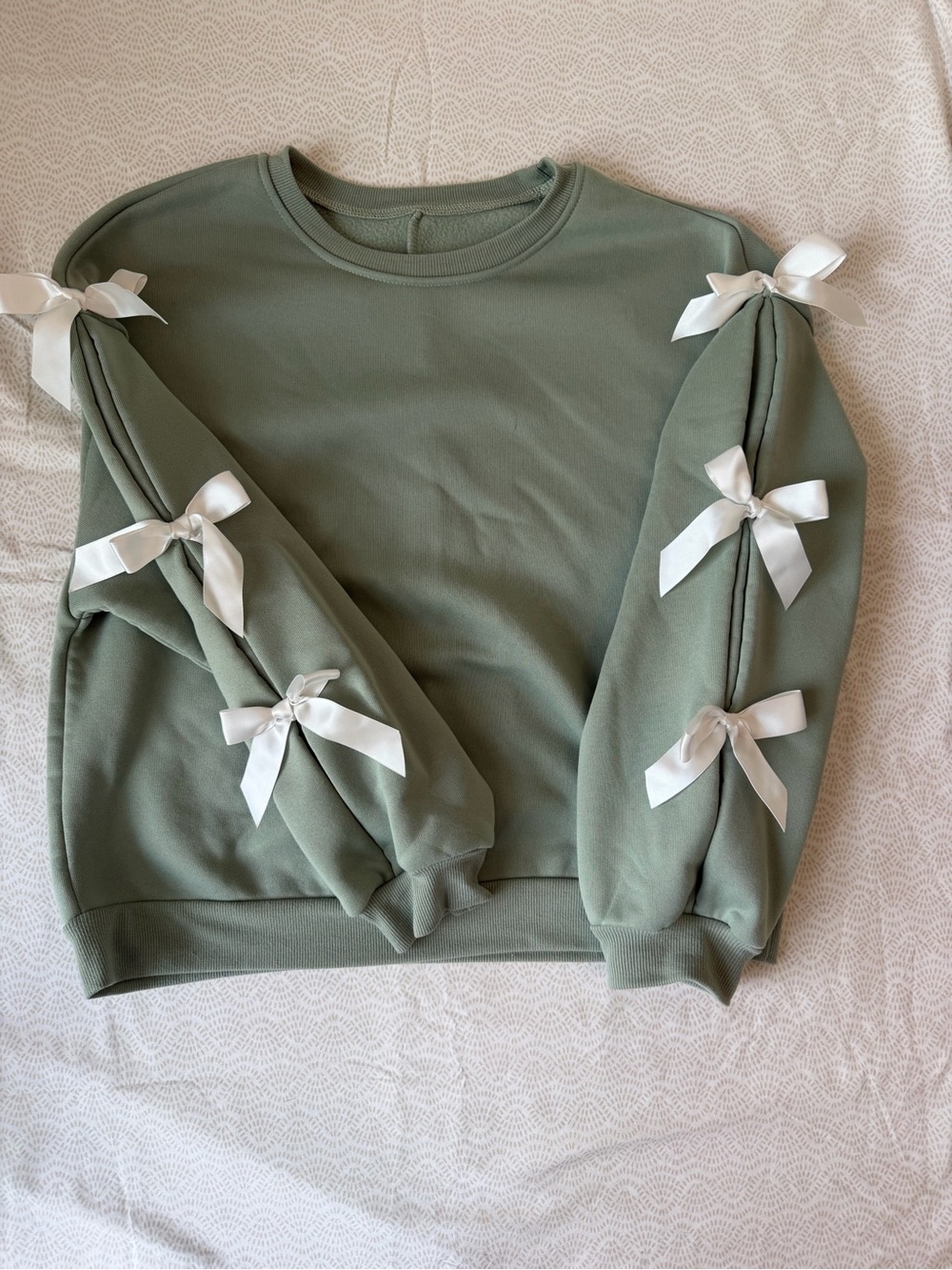 SHEIN Sage Green Fleece-Lined Pullover